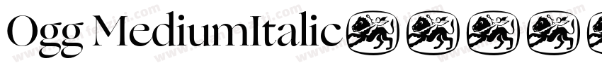 Ogg MediumItalic字体转换